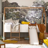 Lit cabane VERTBAUDET toboggan blanc