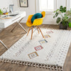 Tapis Shaggy Bohème Multicolore/Blanc Maracaibo