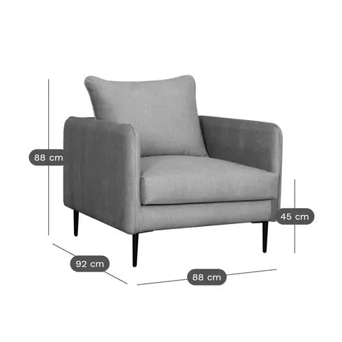 Fauteuil CAMIF Olympe en velours Bleu Marine