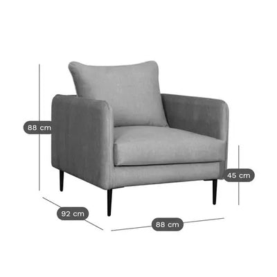 Fauteuil CAMIF Olympe en velours Bleu Marine