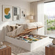 Lit coffre MADRID 140x200 blanc