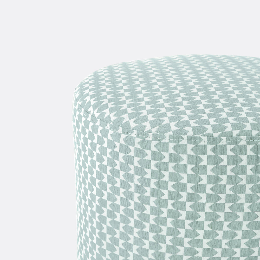 Pouf rond La Redoute Interieurs polyester céladon Séméon