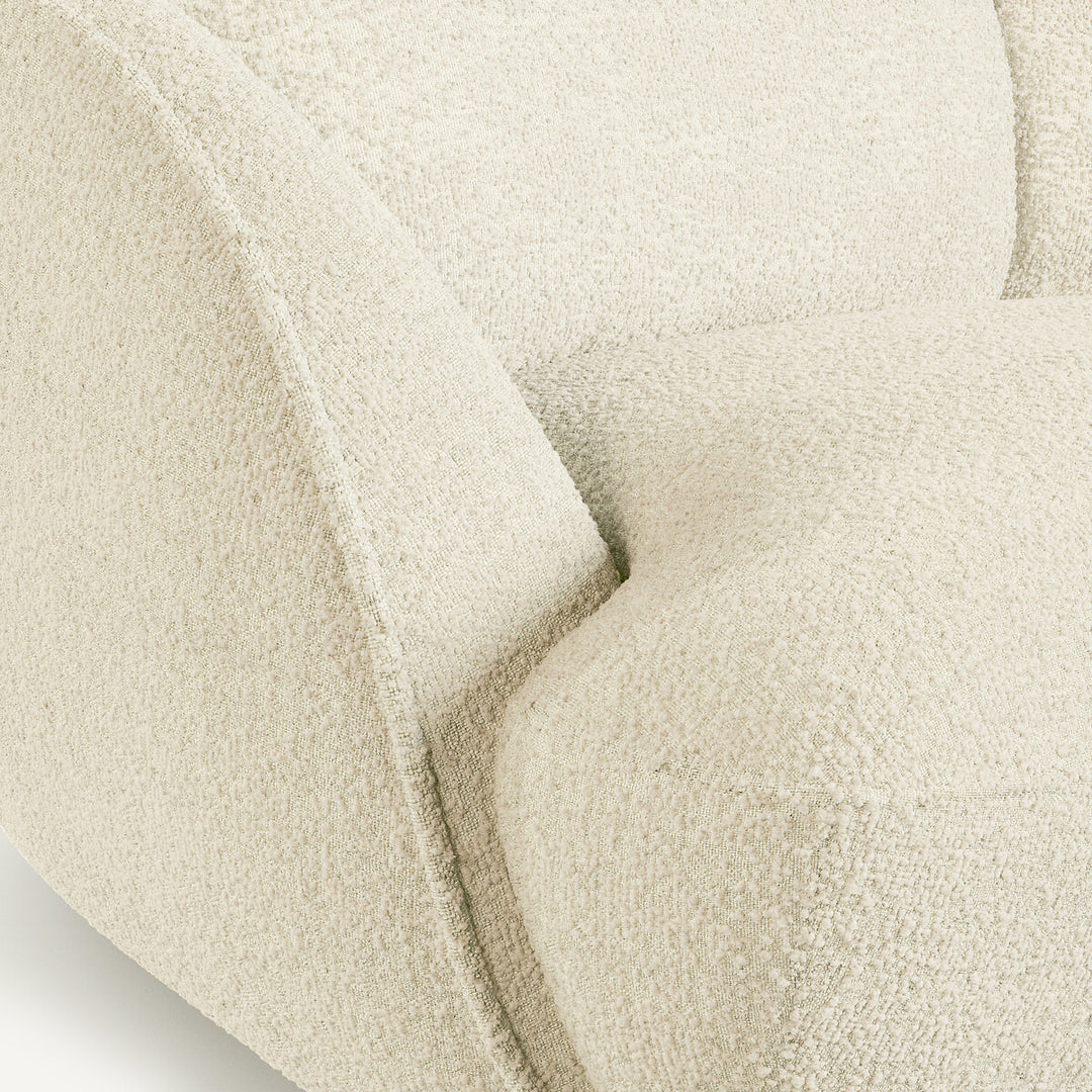 Fauteuil boule XL tissu bouclette, Alpine AM.PM