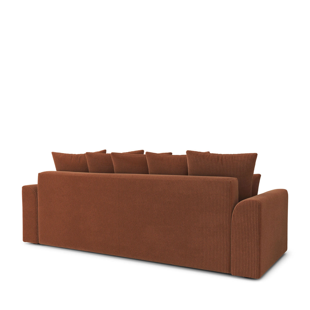 Canapé convertible 3 places en velours côtelé avec coffre Drawer