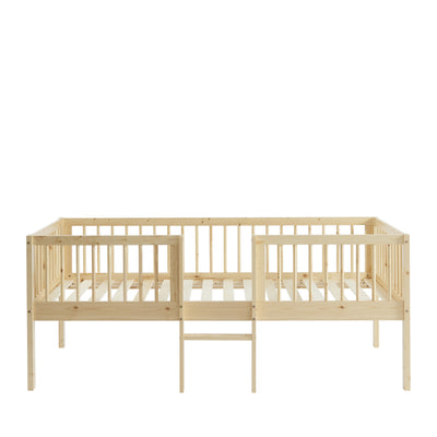 Drawer-Lit pour enfant avec échelle en bois 90x190cm : Couleur - Naturel