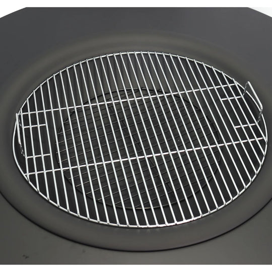 Brasero plancha grill avec range-bûches BARCENA - 120 x 120 cm