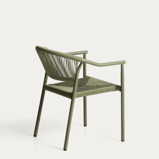 Lot de 4 chaises KAVE HOME Livadia Aluminium Vert