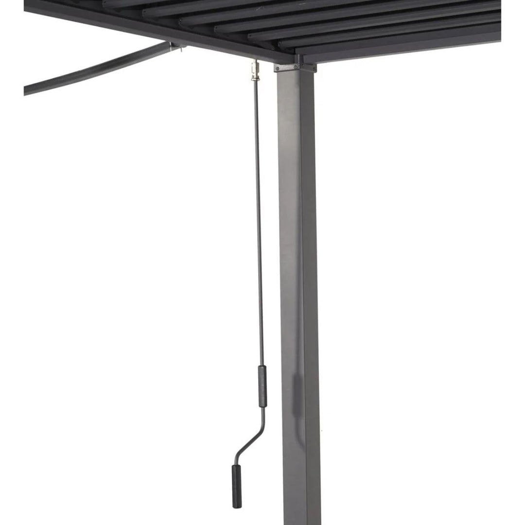 Pergola Bioclimatique Autoportante 3x3m à Lame Orientable Gris Anthracite Toscana