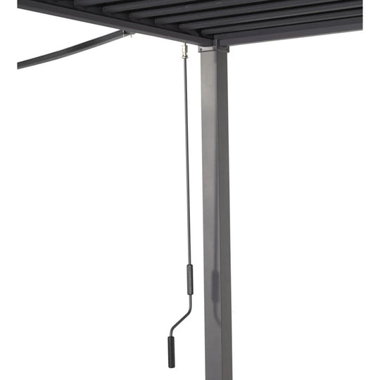 Pergola Bioclimatique Autoportante 3x3m à Lame Orientable Gris Anthracite Toscana