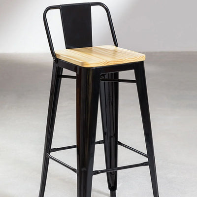 Lot de 4 tabourets hauts SKLUM avec dossier en acier Lix