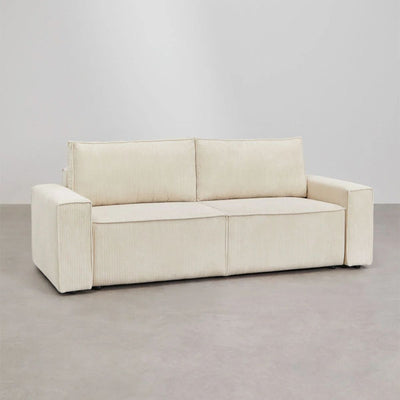 Canapé SKLUM convertible 3 places velours beige Tampere