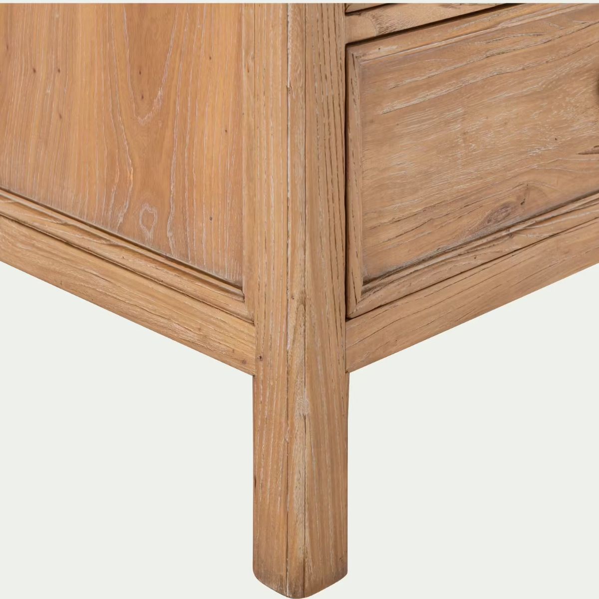 Commode ALINEA 6 tiroirs en bois d'orme et de pin - bois clair