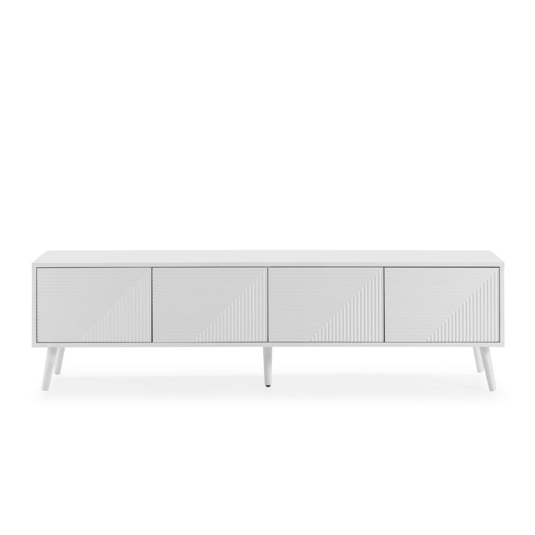 Meuble TV Telmo 4 portes couleur Blanc largeur 160 cm