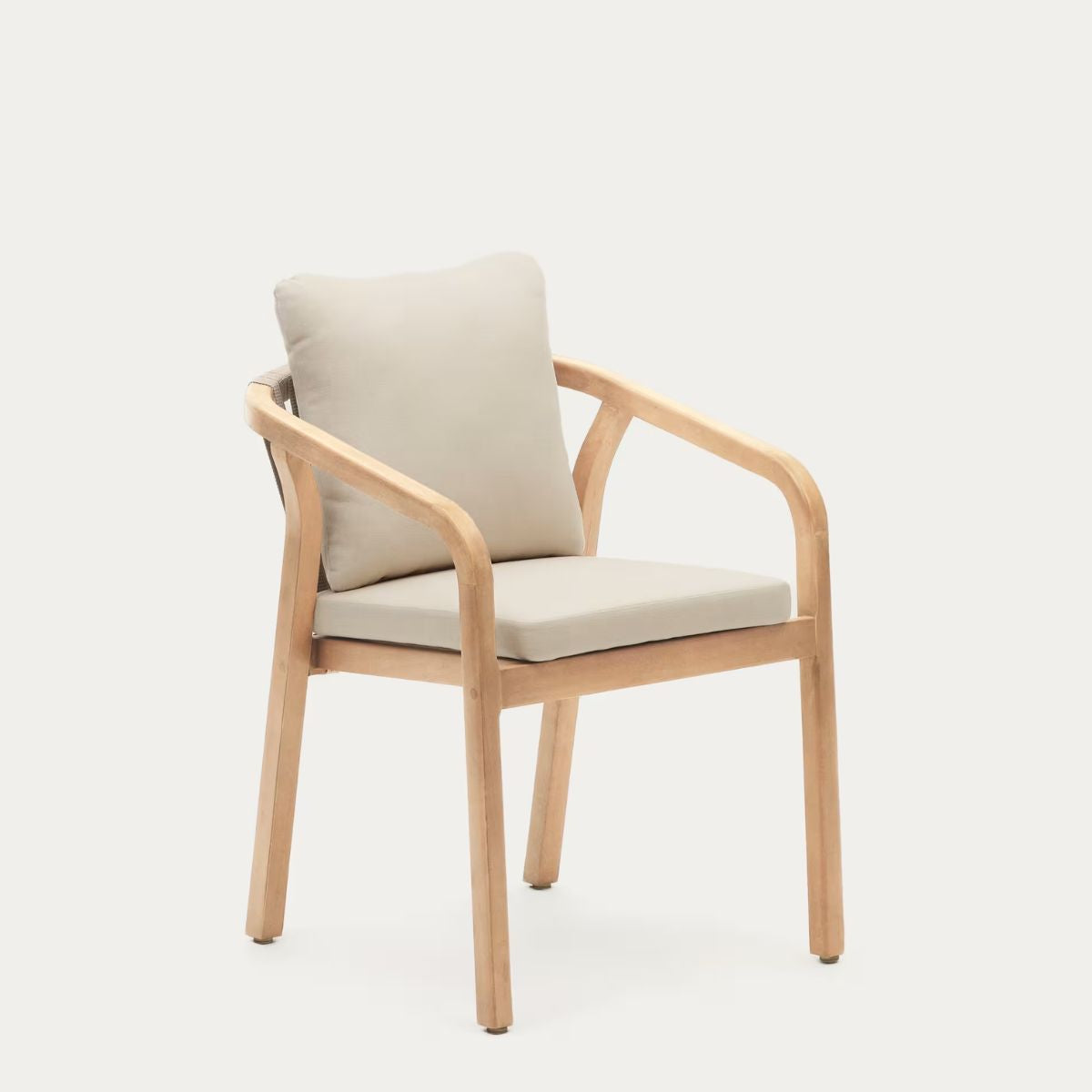 Lot de 2 chaises Kave Home Malaret en bois d'eucalyptus et corde beige FSC