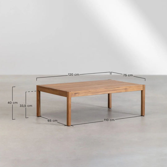 Table basse de jardin SKLUM 120x75 cm en bois d'acacia Melvin
