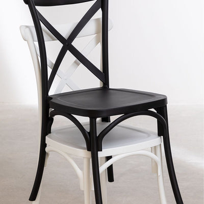 SKLUM - Lot de 4 chaises de jardin empilables en polypropylène Otax