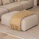 Pouf SKLUM rembourré Cardea tissu beige