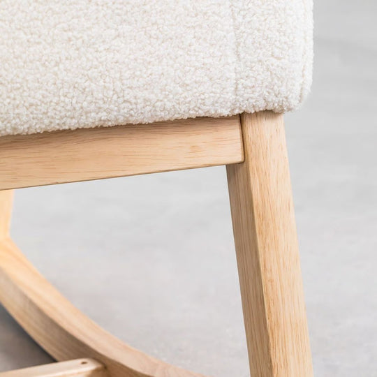 Fauteuil à bascule SKLUM rembourrée Abigray blanc
