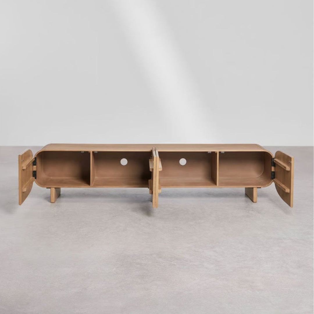 Meuble TV SKLUM 220x40 cm en bois de manguier Agathe