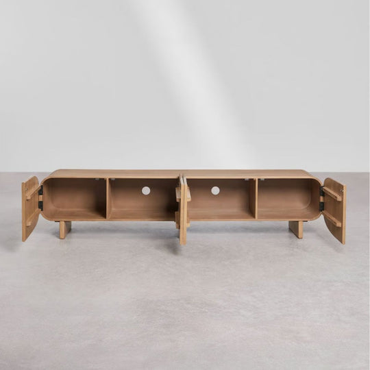 Meuble TV SKLUM 220x40 cm en bois de manguier Agathe