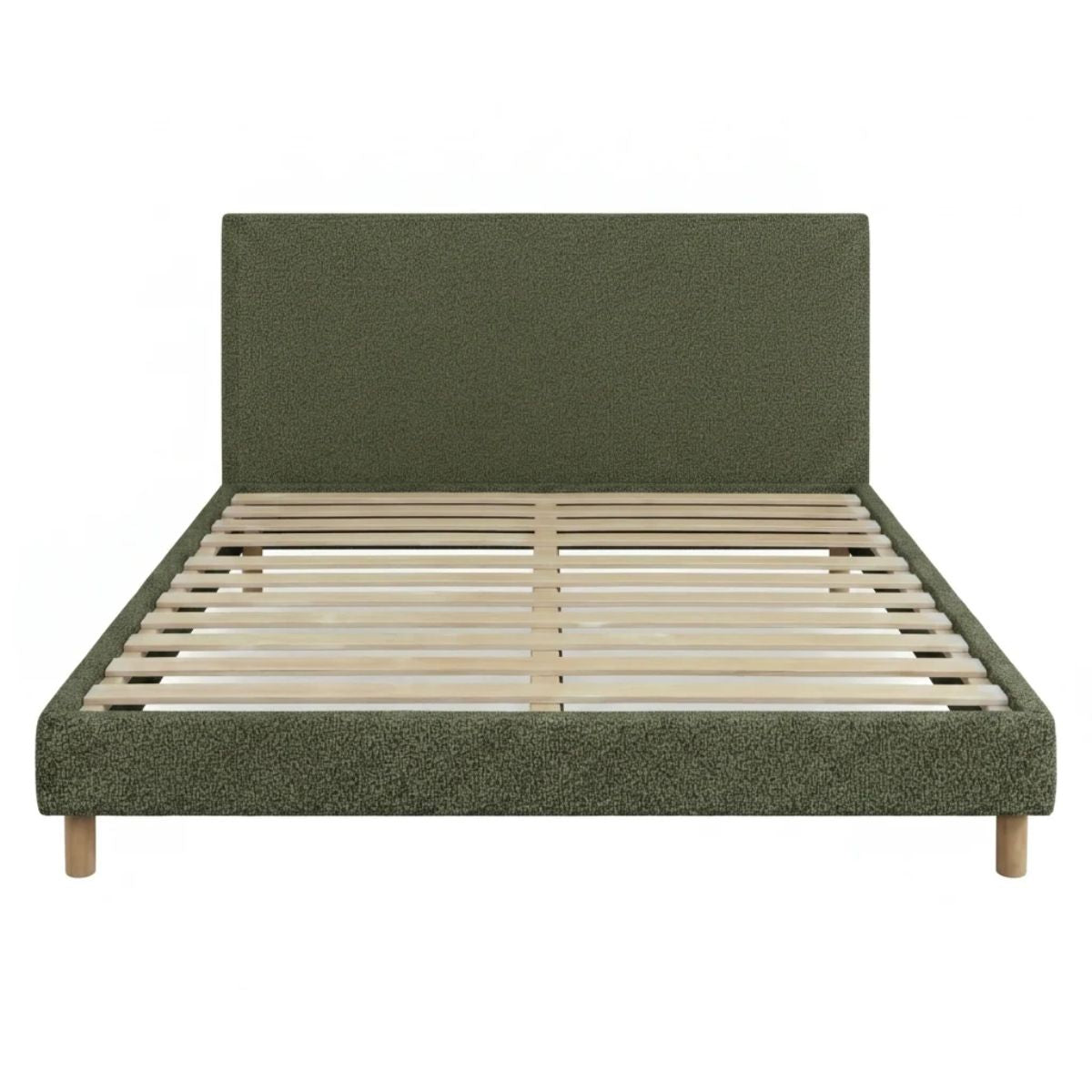 Lit avec tête de lit LOFT tissu Bouclette