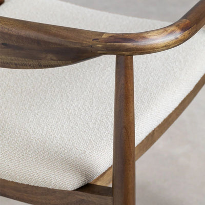 Lot de 2 chaises SKLUM en bois d'acacia et tissu bouclé Mallory