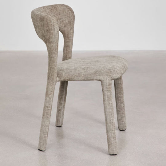 Lot de 2 chaises de salle à manger SKLUM rembourrées Brusel gris taupe