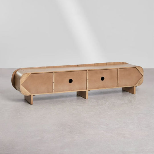 Meuble TV SKLUM 220x40 cm en bois de manguier Agathe