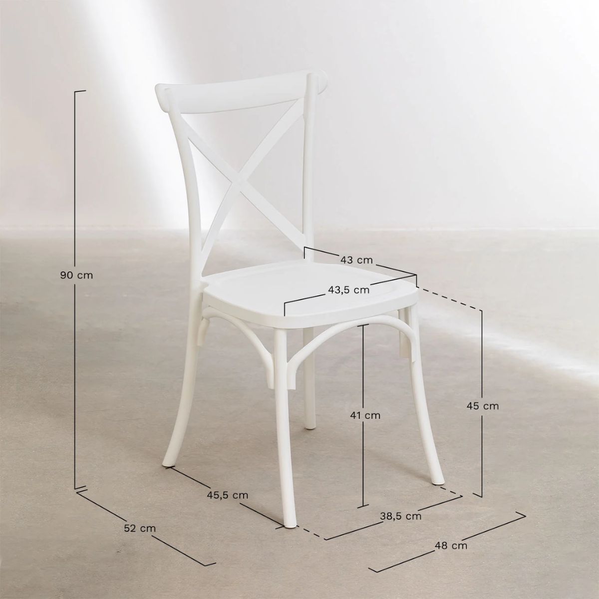 SKLUM - Lot de 4 chaises de jardin empilables en polypropylène Otax