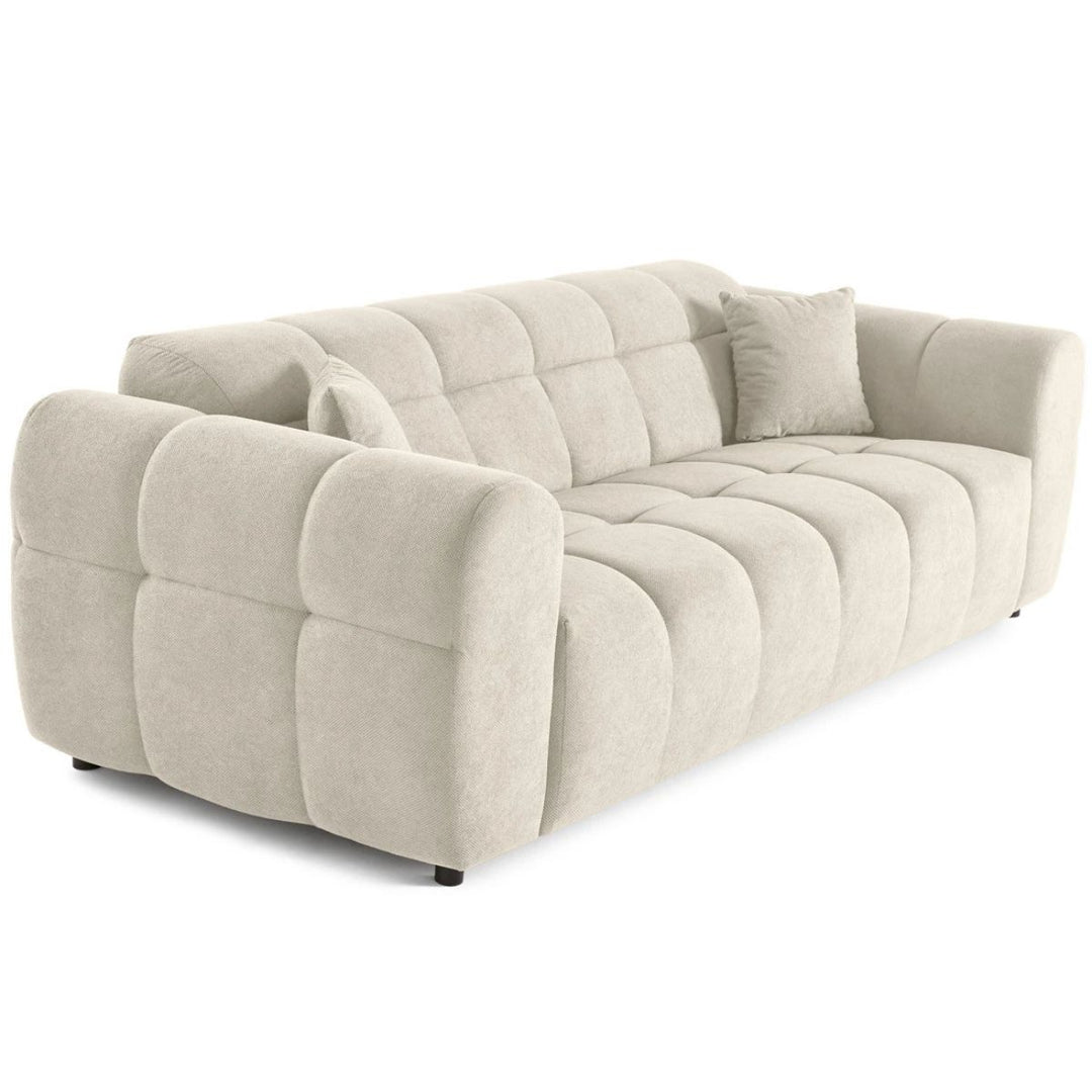 Canapé droit BEST MOBILIER Ray 3 places en tissu texturé beige