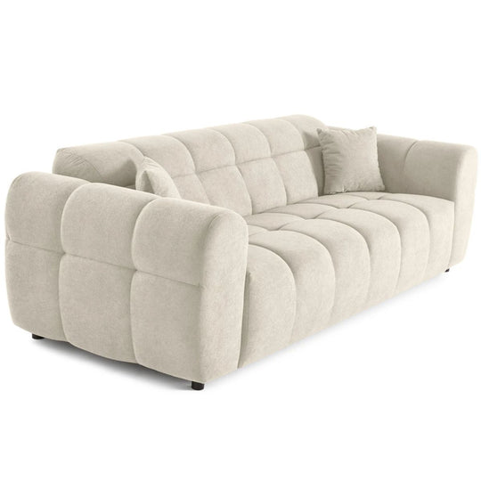 Canapé droit BEST MOBILIER Ray 3 places en tissu texturé beige