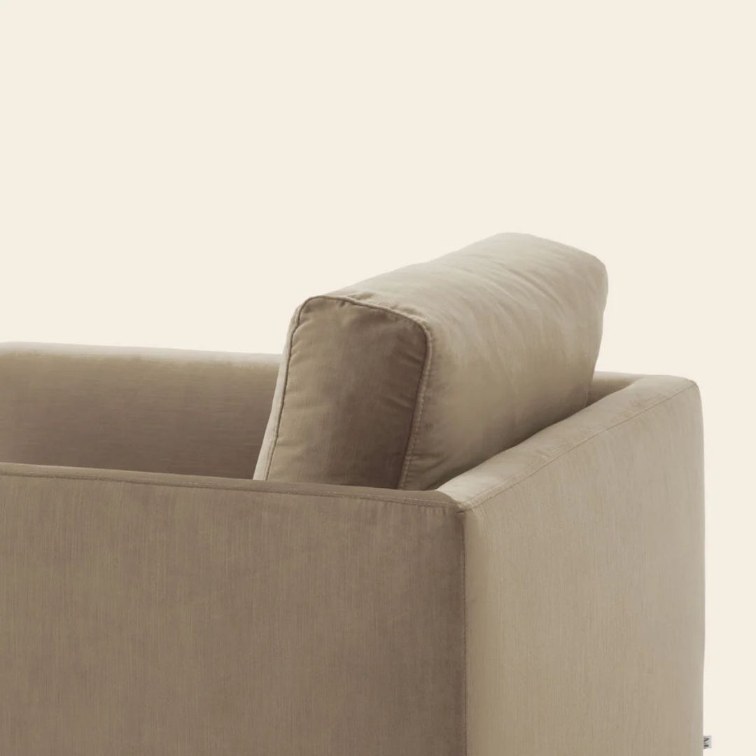 Fauteuil MADURA Odelle velours beige chic