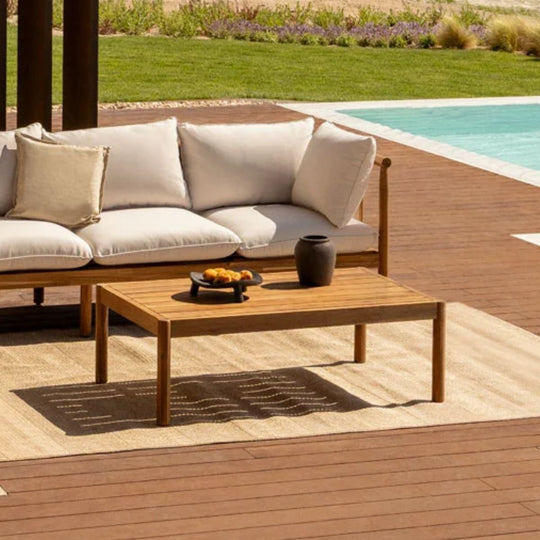 Table basse de jardin SKLUM 120x75 cm en bois d'acacia Melvin