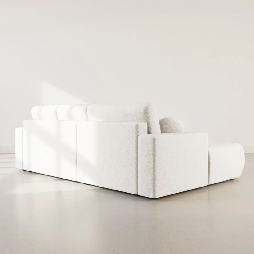 Canapé LISA DESIGN Candela Beige 4 places Convertible Coffre