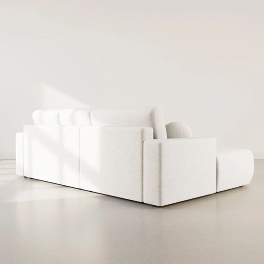Canapé LISA DESIGN Candela Beige 4 places Convertible Coffre