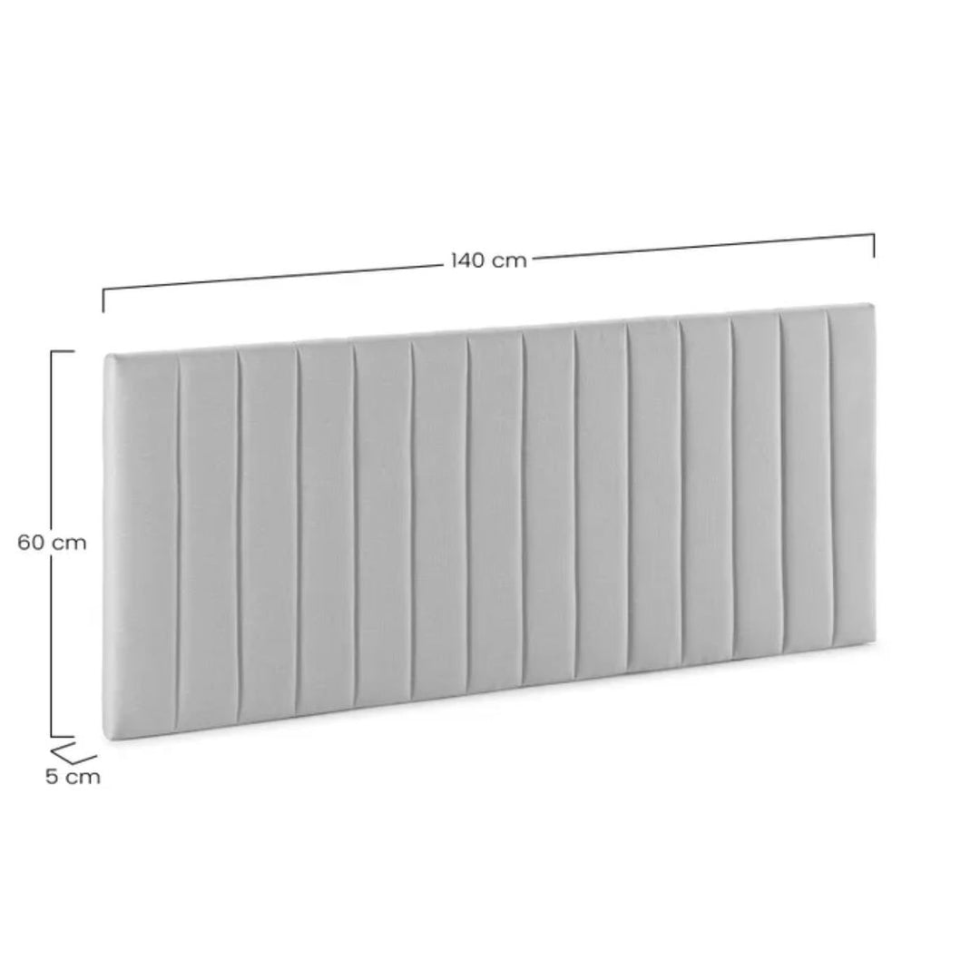 Tête de lit Eris en tissu gris 140x60cm