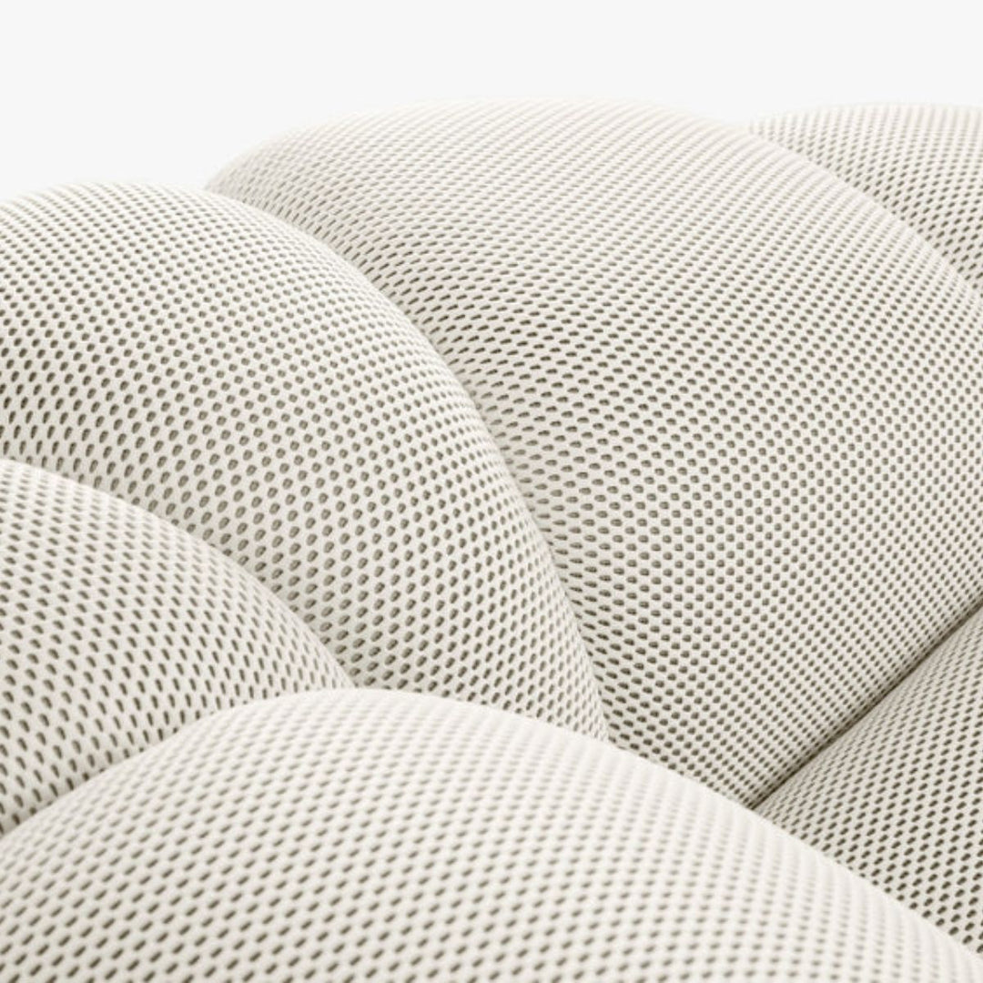 Canapé MICADONI Diana 3 places en tissu 3D Beige