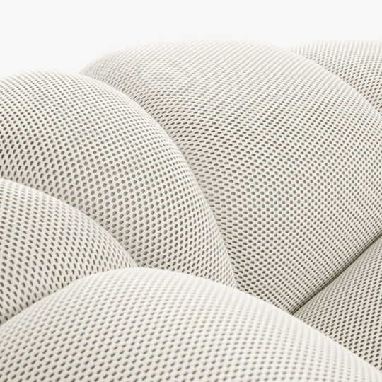 Canapé MICADONI Diana 3 places en tissu 3D Beige