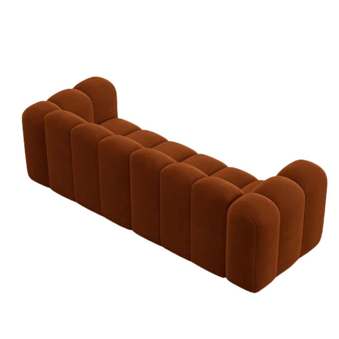 Canapé MICADONI Lupine en velours Terracotta