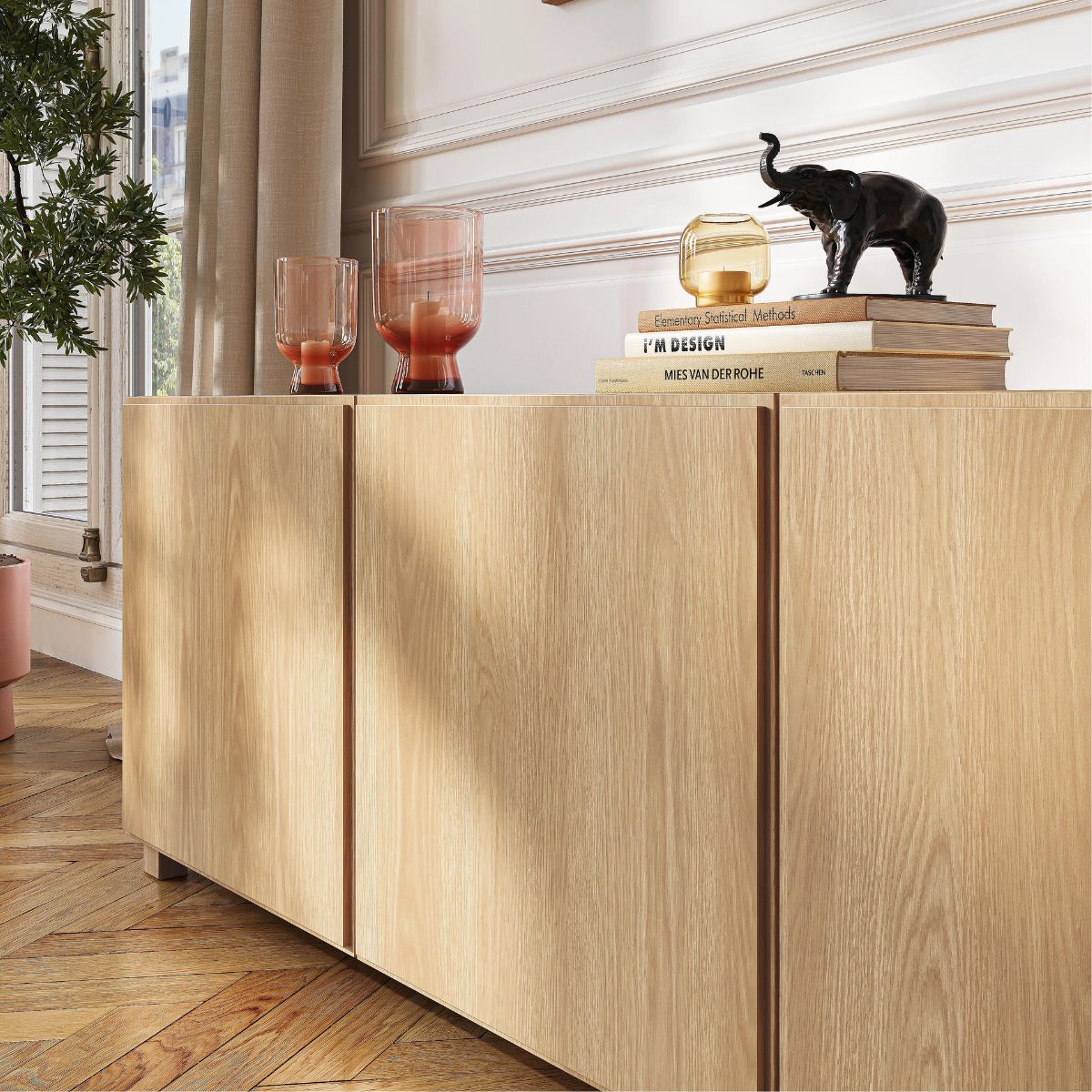 Buffet bas HABITAT 3 portes en chêne Naturel DRIO - Design by Hélèna Pille
