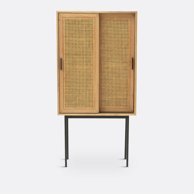 Bahut chêne 2 portes cannées, WASKA La Redoute Interieurs