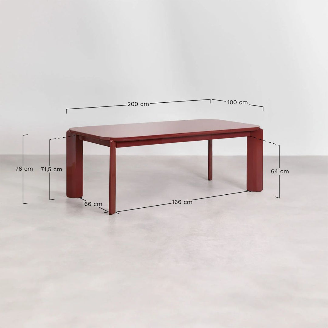 SKLUM - Table à manger rectangulaire 200x100 cm en MDF Ginebra