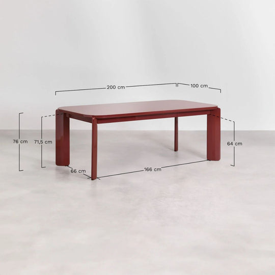 SKLUM - Table à manger rectangulaire 200x100 cm en MDF Ginebra