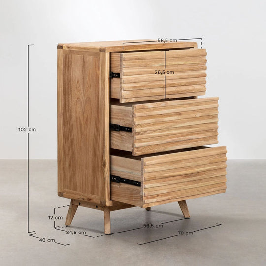 Commode SKLUM en bois Deleyna