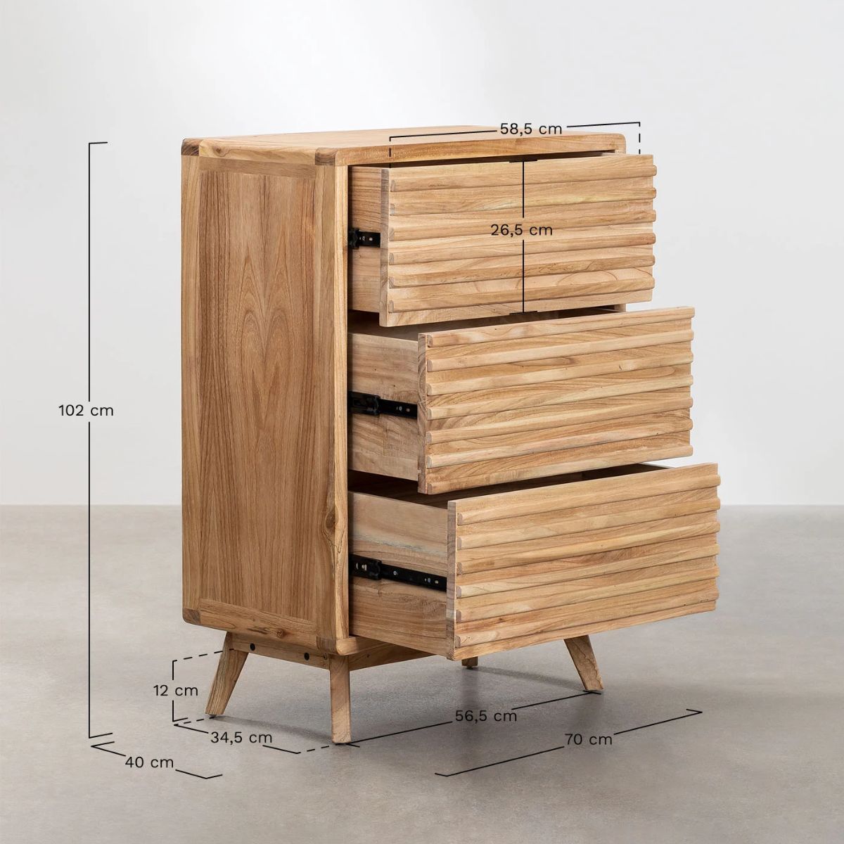 Commode SKLUM en bois Deleyna