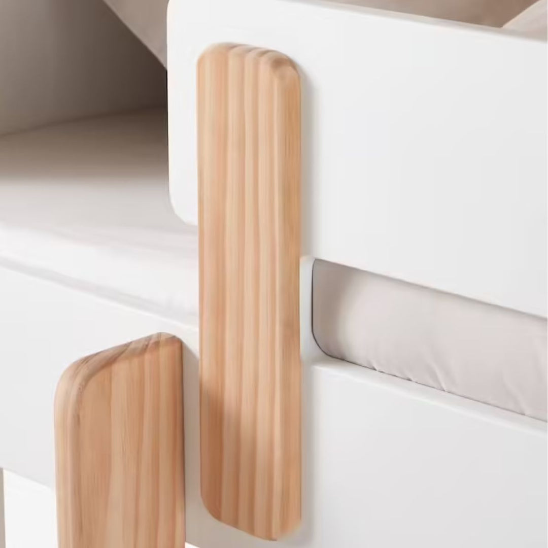 Lit superposé VERTBAUDET triple Everest 90x190cm - blanc/bois