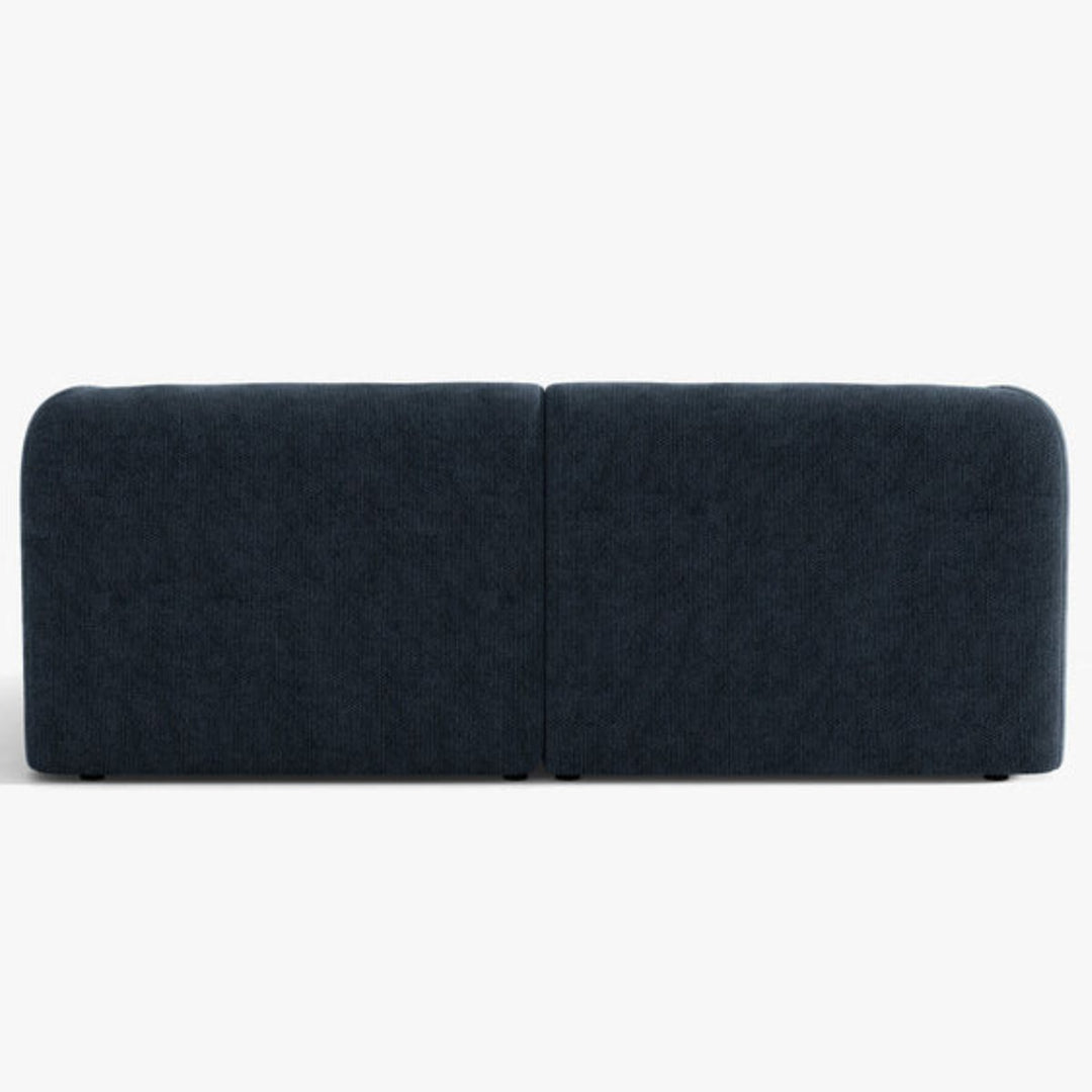 Canapé MICADONI Miley 2 places en tissu chenille bleu roi