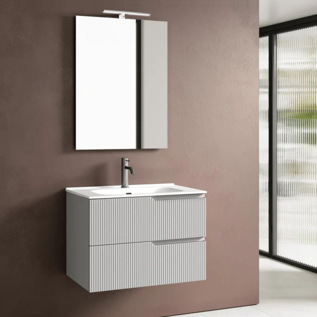 Meuble de Salle de Bain 4 pièces ZIP – Blanc Mat