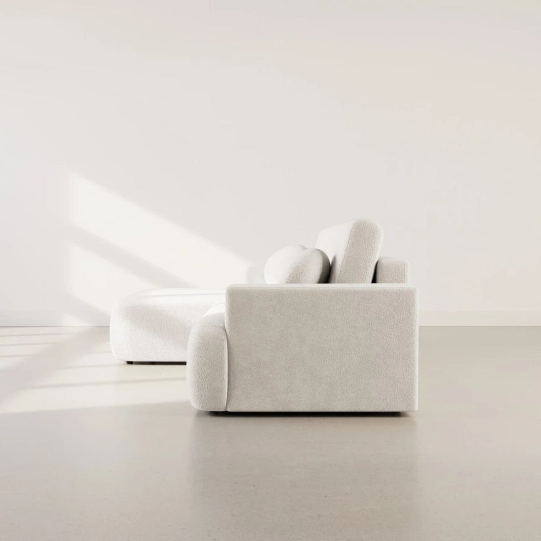 Canapé LISA DESIGN Candela Beige 4 places Convertible Coffre