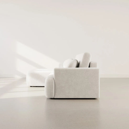 Canapé LISA DESIGN Candela Beige 4 places Convertible Coffre